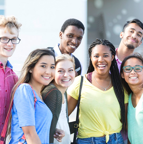 Picture of Smiling school going people